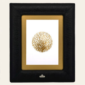 Fotolijst met struisvogelleer 48x40cm