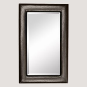 Spiegel in brons struisvogelleer 80x50cm