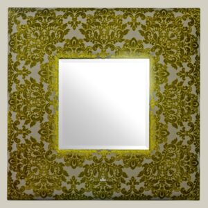 Spiegel met prachtig opgeweven patroon 115x115cm