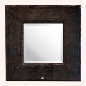 Spiegel in Shiny Snake leer 85x85cm