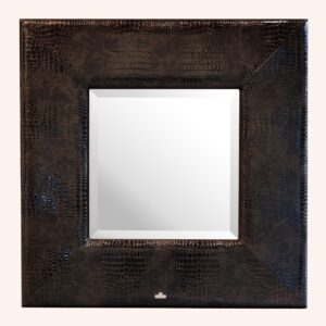 Spiegel in Shiny Snake leer 85x85cm
