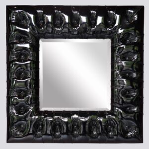 Spiegel in gecapitonneerde lak 85x85cm