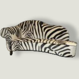 Sofa Verona in zebra geprinte koehuid